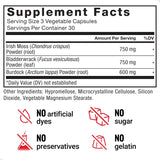 Irish Sea Moss Cápsulas Force Factor con Burdock, 90 cápsulas