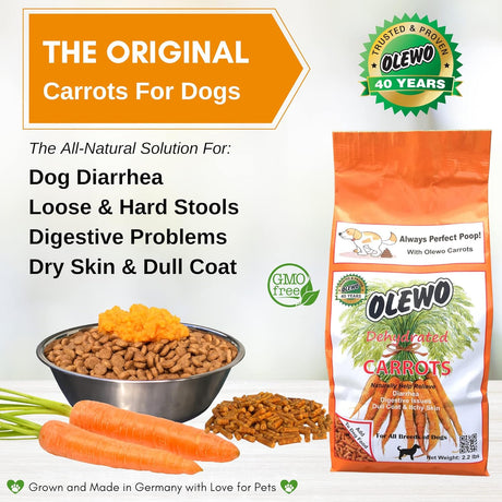 Vitaminas Deshidratado de zanahorias de perro