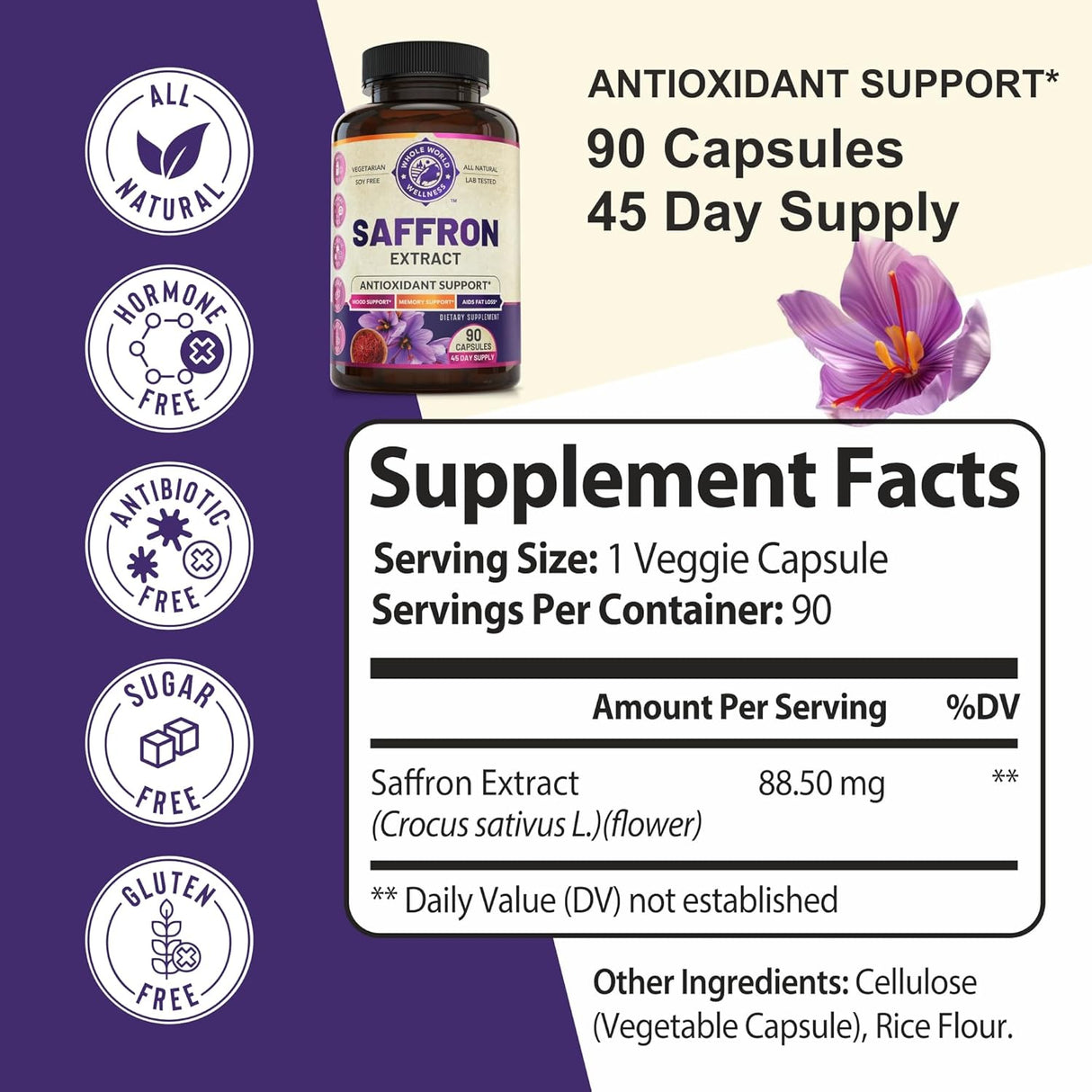 Extracto de azafrán 100% puro potenciador del metabolismo