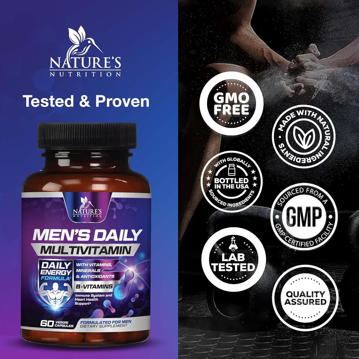 Multivitamínico Premium para Hombres - 60 Cápsulas Naturales