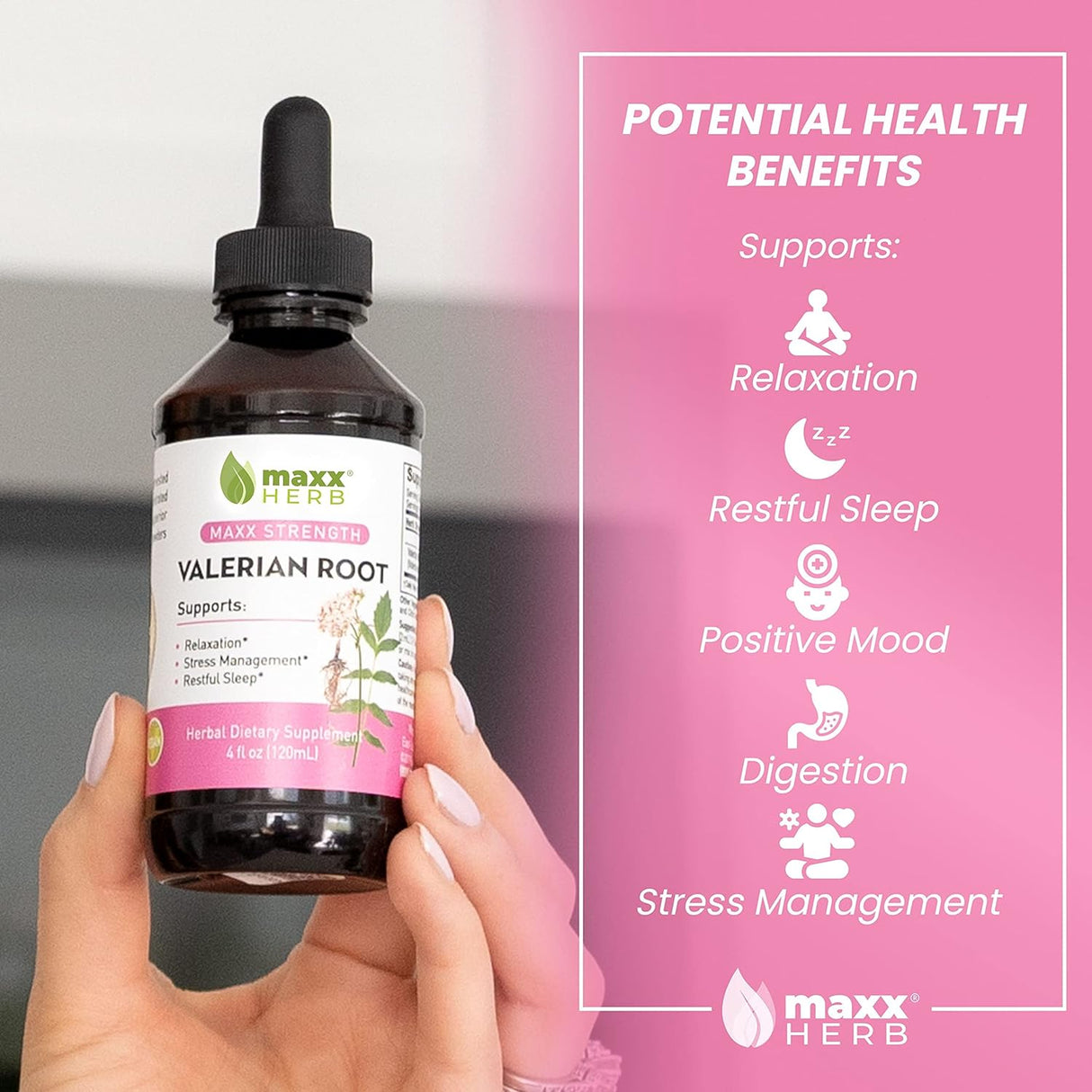 Suplemento Herb Extracto de raíz de valeriana fuerza máxima