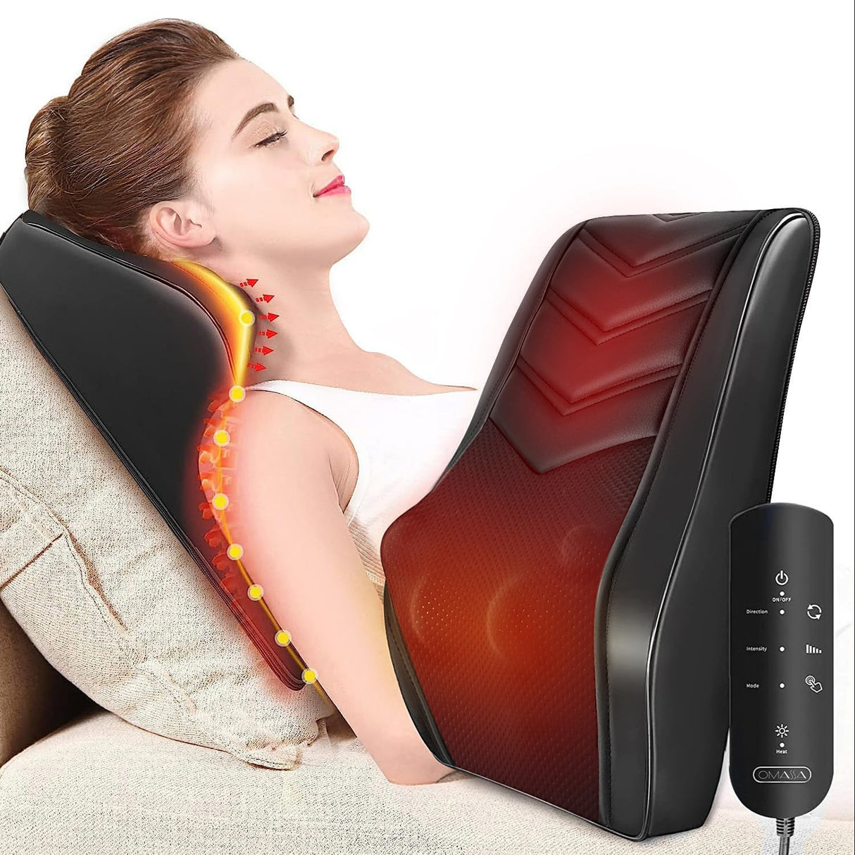 Masajeador de Cuello con Calor, Alivio del Dolor, Modelo 3D