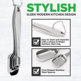 Cucharas Medidoras Juego de 6 de metal NutriChef NCMMS6