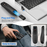 Presentador Inalámbrico USB Tipo C, Control de Volumen, 2 en 1