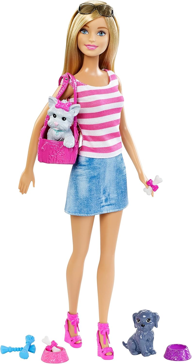 Barbie Muñeca con Perrito Accesorio Modelo 12345