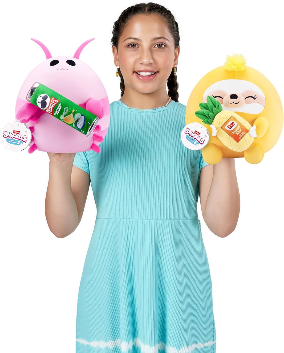Peluche Snackles Sloth Dole 8 ZURU, Suave y Coleccionable