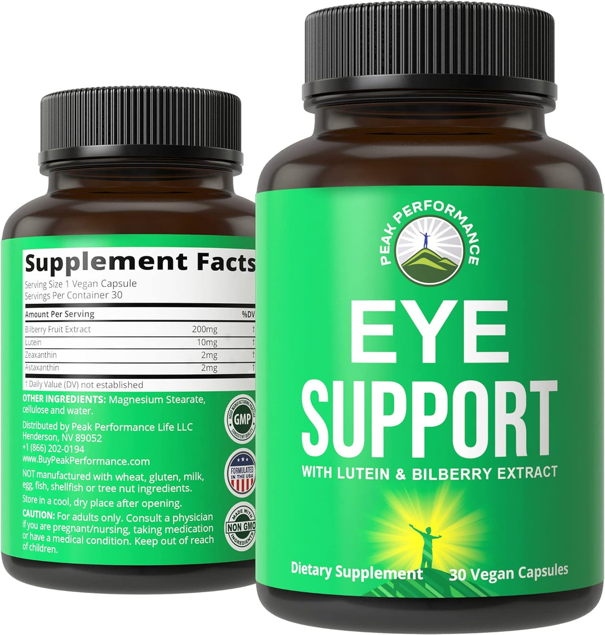 Suplemento Vitaminas para los ojos extracto de arándano 30u
