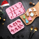Molde de Silicona Navideño 3 Pack, Ideal para Chocolates y Jabon