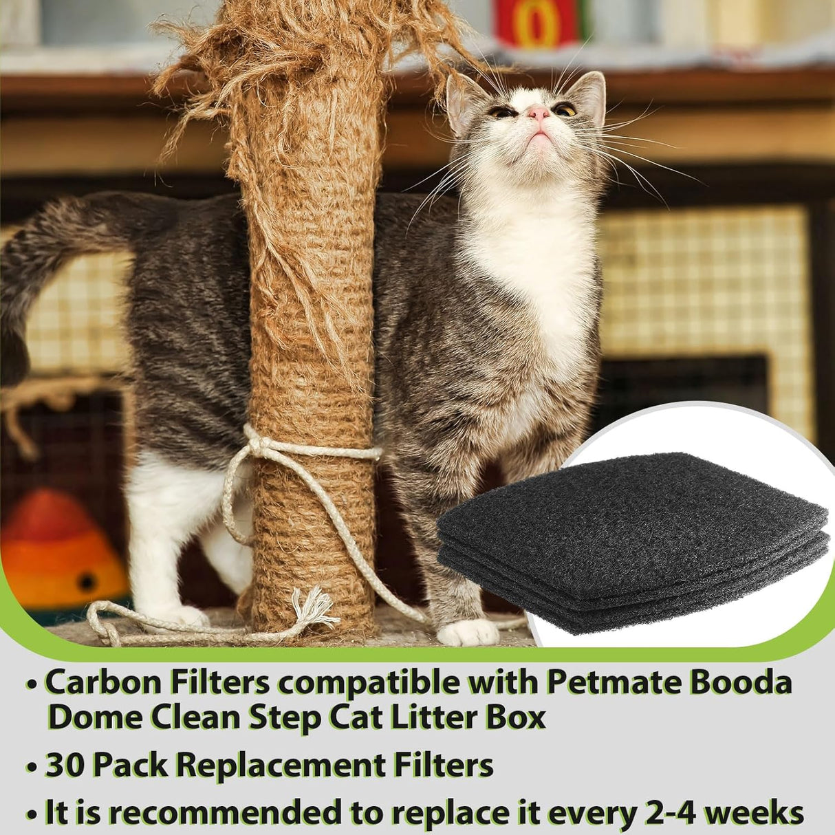 Filtros de Carbón Activado para Arenero Booda Clean