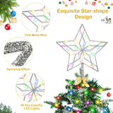 Estrella Decorativa para Árbol de Navidad, 50 Luces, Metal