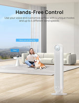 Ventilador Dreo 25ft/s, Oscilante, 4 Modos, Silencioso, Bladeless
