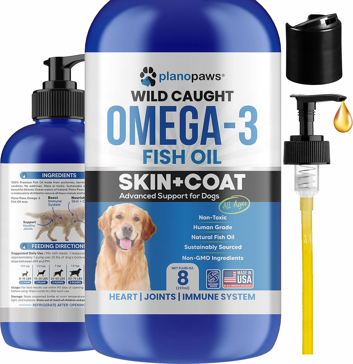 Vitaminas Aceite de pescado para perros mejor que el aceite