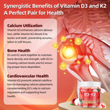 Gomitas de Vitamina D3 K2 Magnesio Sin Azúcar 90 Uni