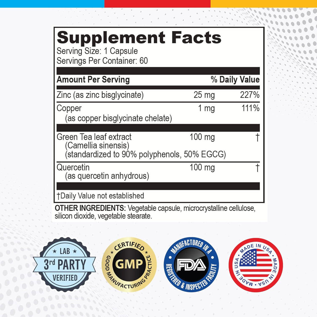 Brain Basics Opti Zinc Plus - Zinc con Quercetina, EGCG y Cobre