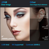 Proyector 4K JIFAR, WiFi 5G, Bluetooth, 1100ANSI, 450 Display