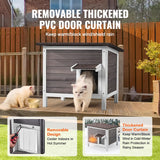 Casa para Gatos VEVOR, Aislada, Puertas de PVC, 24x20x21