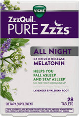 ZzzQuil PURE Zzzs Melatonina para dormir, 56 tabletas