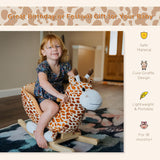 Juguete de caballito de peluche Qaba, giraffe, 18-36 meses