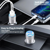 Cargador de coche Rombica 4.8A USB con cables para iPhone 14/13