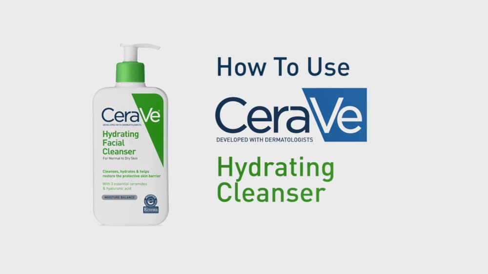 CeraVe - Limpiador facial hidratante, 16 onzas