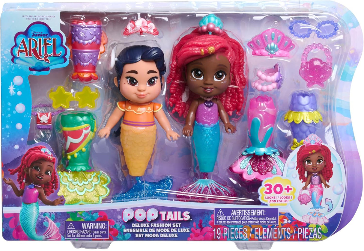 Muñeca Ariel Pop Tails Deluxe 19 Piezas Just Play 7.5 Pulgadas