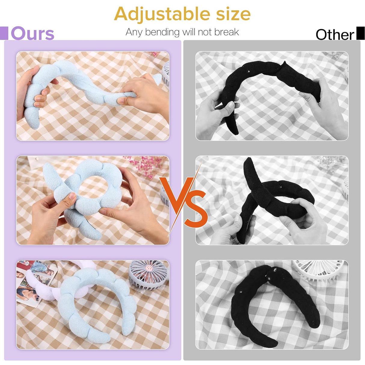 paquete combinado de diadema de maquillaje DiyJibb