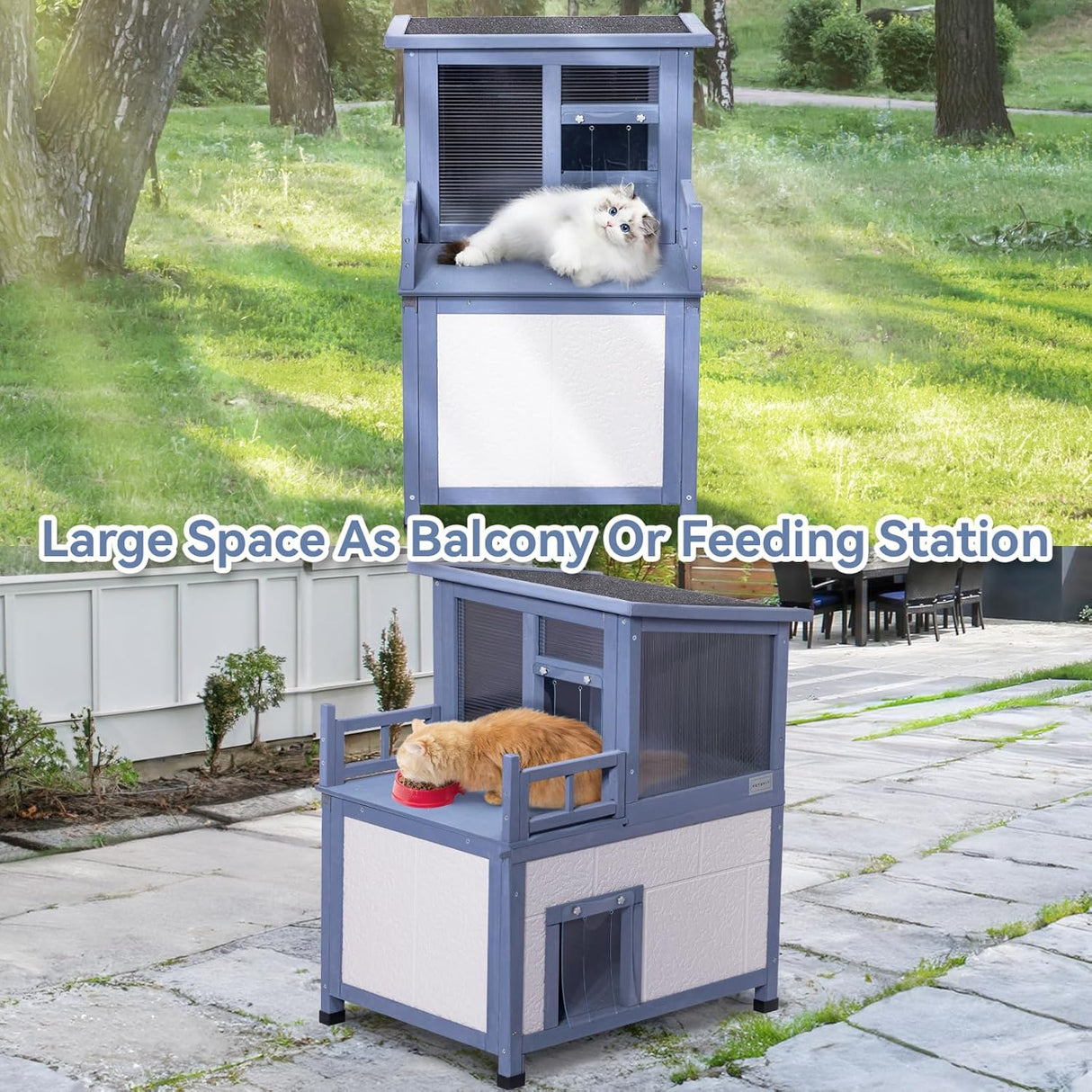 Casa de gato duradera para exteriores resistente Petsfit