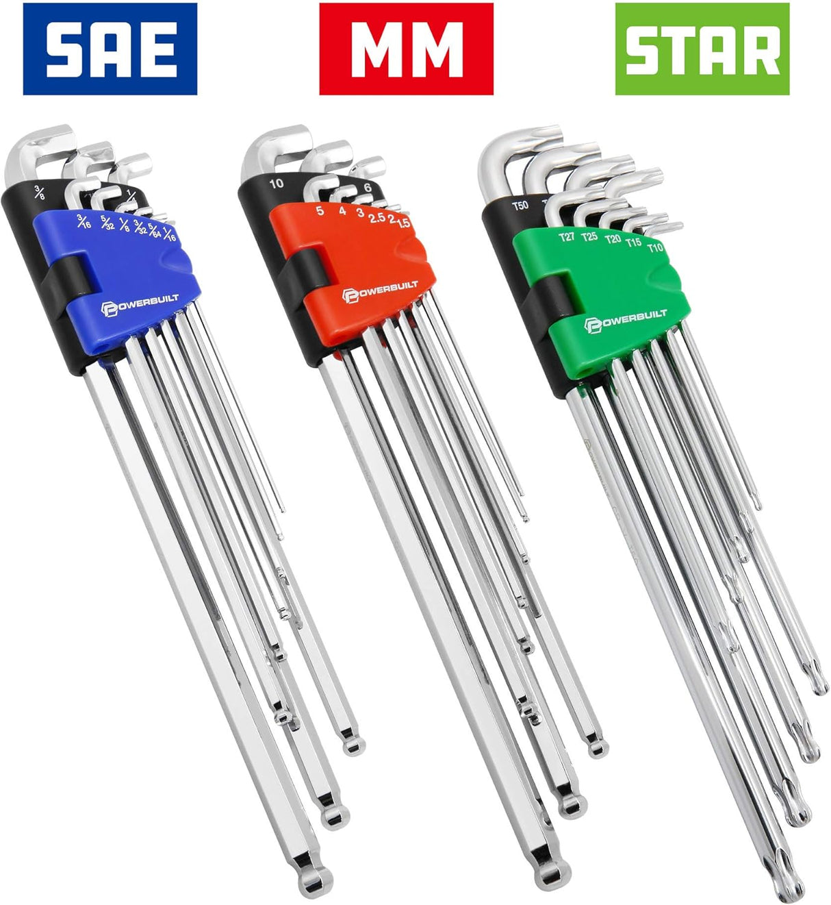 Juego de Llaves Hexagonales Powerbuilt 9 Piezas 240100