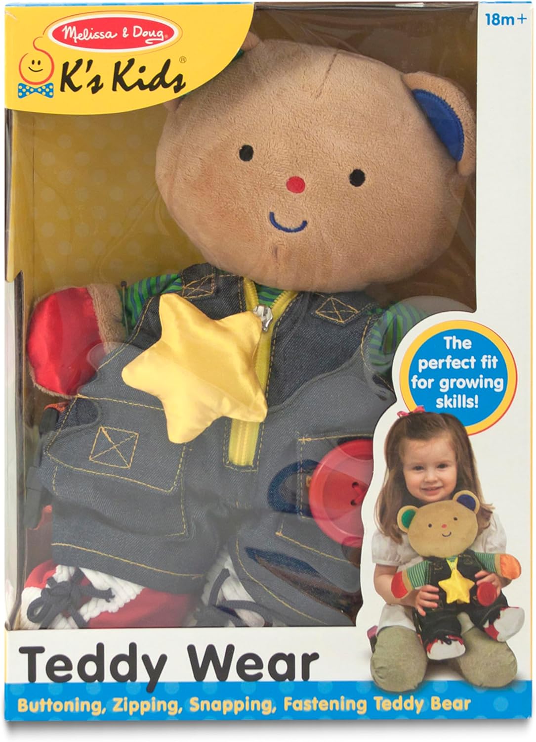 Osito de Peluche Educativo - Melissa & Doug - Jugar con Cierre