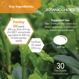 Aceite de Perejil Botanic Choice – Neutraliza Olor y Refresca el Aliento, 60 cápsulas