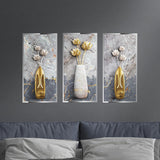 Pegatinas de Pared 3D Lotus, Set de 3, Adhesivas, 11.8x23.6