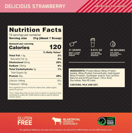 Suplementos Estándar 100% Proteína de Suero de Leche  1.8Lb