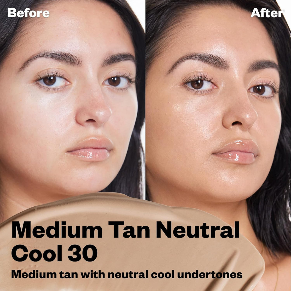 Crema de Gel Facial Tintada con Colágeno - Cobertura Ligera