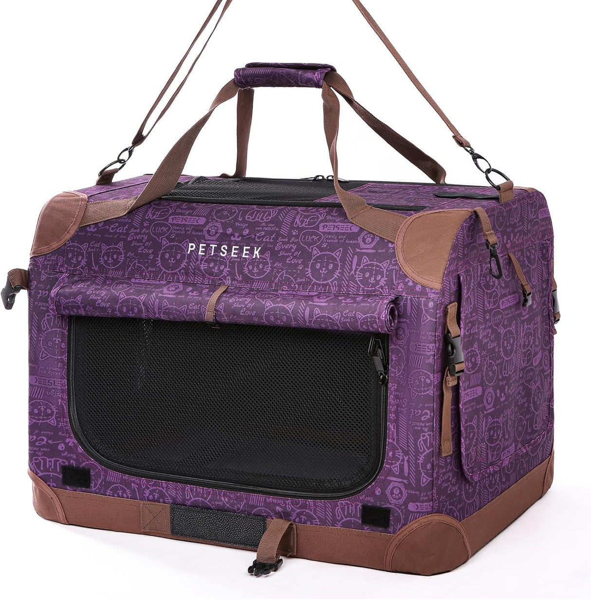 Transportín Suave Plegable para Mascotas - Ventilado 24x16.5x16