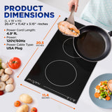 NutriChef  placa eléctrica de dos quemadores