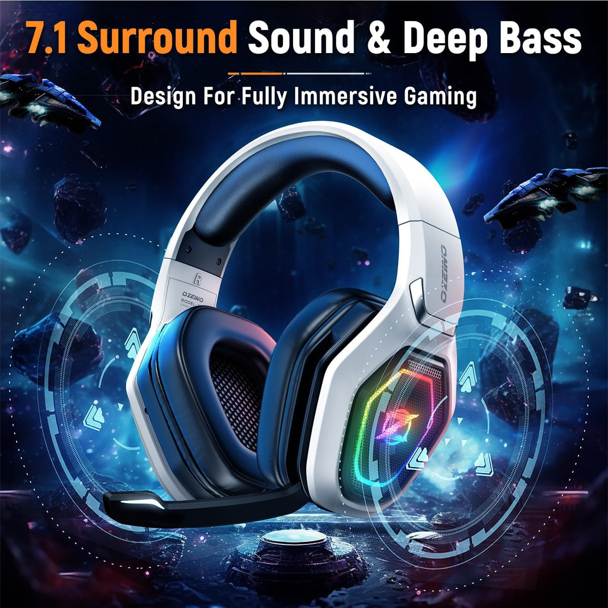 Auriculares Gaming Inalámbricos 2.4GHz - Pérdida Cero, 40H