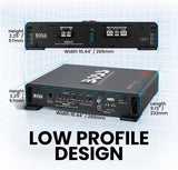 Amplificador Monoblock 1100W, 2-8 Ohm, Entrada de Bajo/Nivel Alto