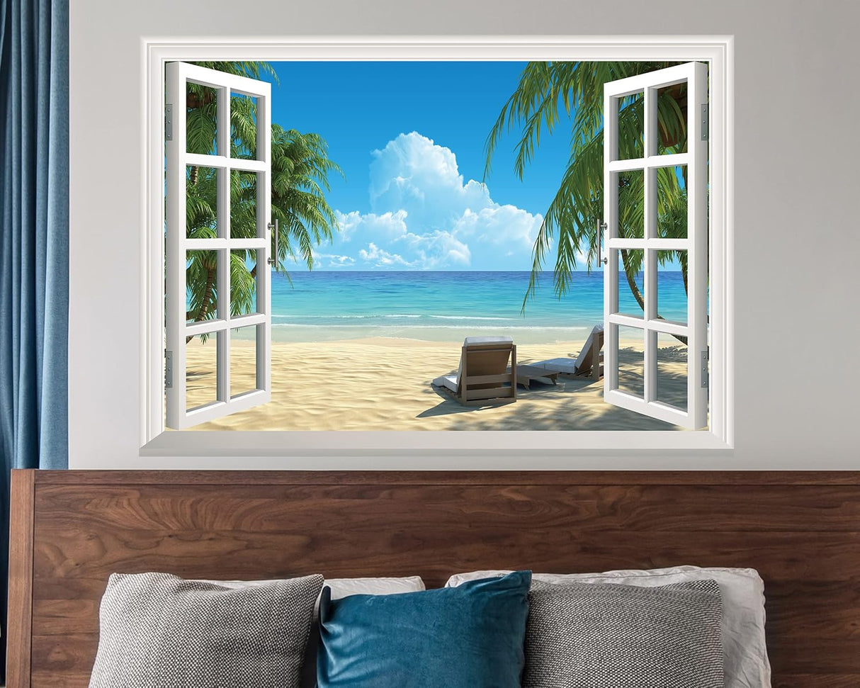 Adhesivo de pared falso para ventana, mural de pared.