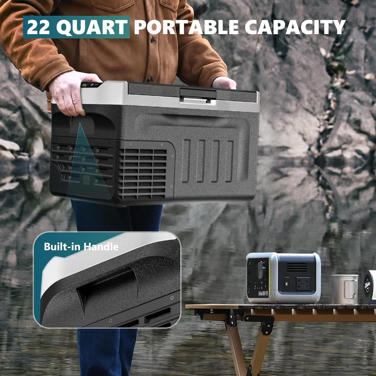 Refrigerador de 12 voltios de automóvil congelador portátil