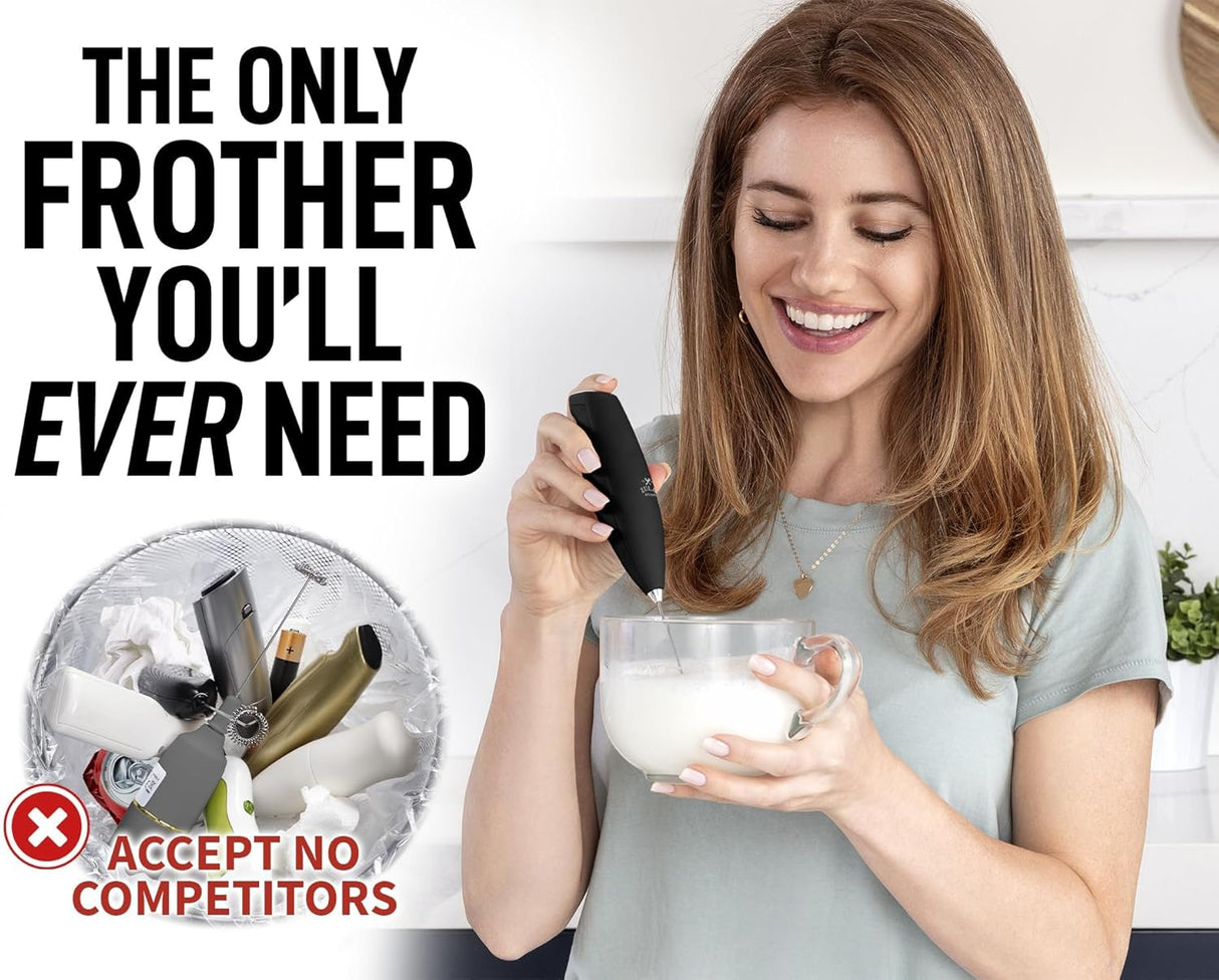 Batidor Eléctrico Zulay Kitchen para Leche y Bebidas - Negro