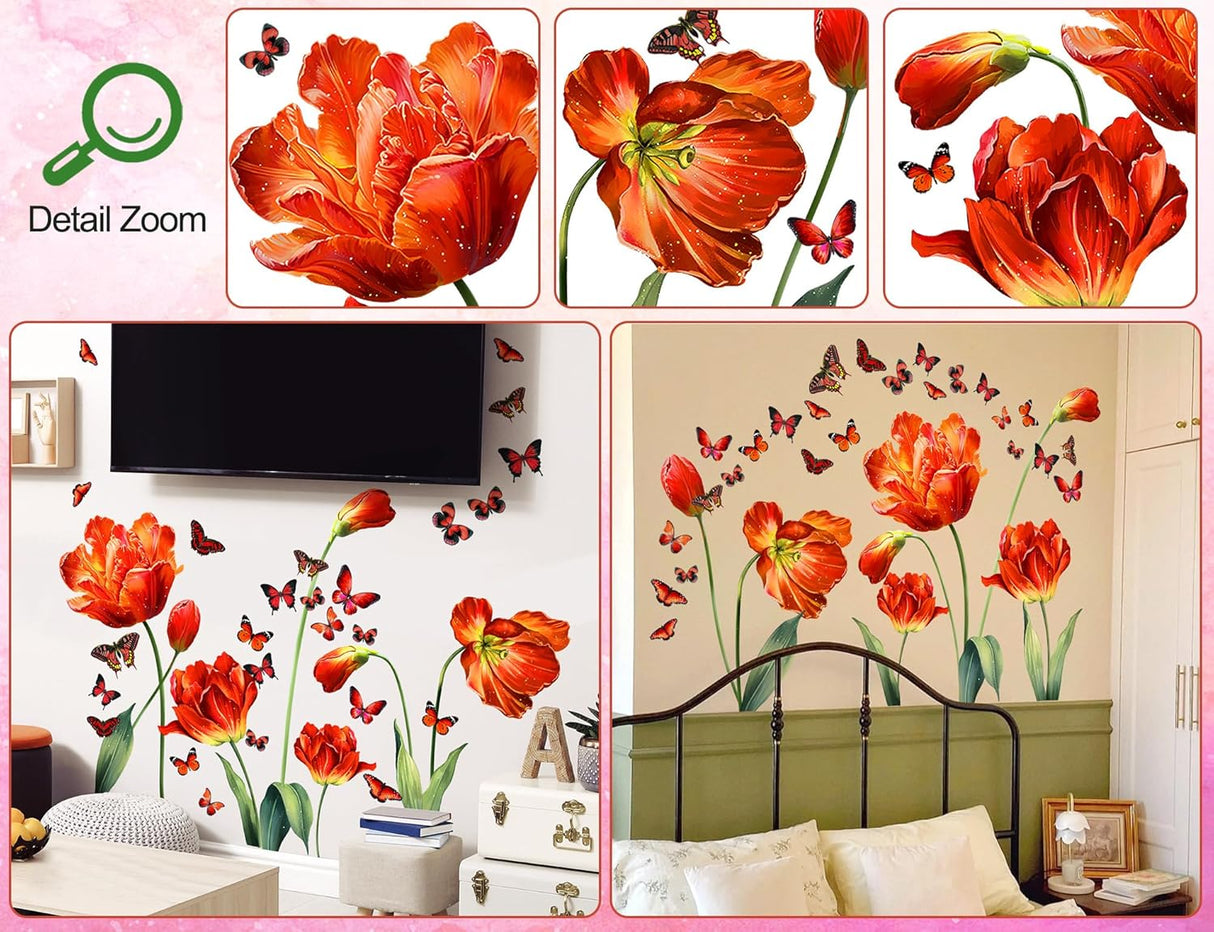 Stickers de Pared Floral LiveGallery para Niños y Salas, Modelo DIY