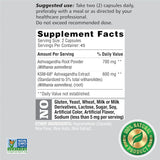 Suplemento Ashwagandha LUAL KSM 66 - 600mg Extracto 700mg