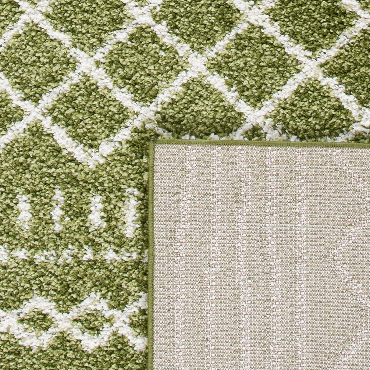 Alfombra de área Shag - Diseño marroquí, fácil cuidado, 1.6