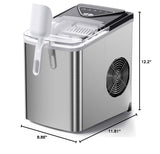 Máquina de Hielo Silonn, 9 Cubos en 6 Min, 26 Lbs en 24 Hrs