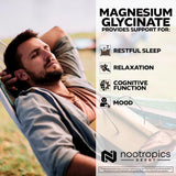 Suplemento de Magnesio Glycinato Nootropics Depot 180 cápsulas