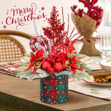 Árbol de Navidad Miniatura Artificial, Decoración con Adornos