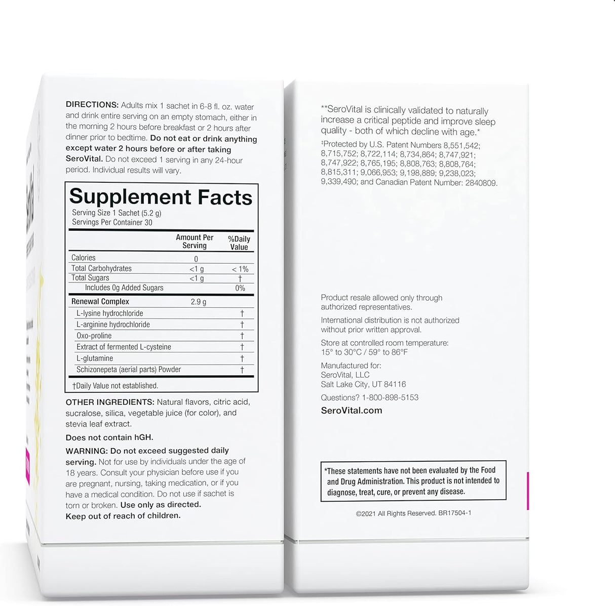 Suplemento Antienvejecimiento Serovital - Colágeno y Energía 30ct