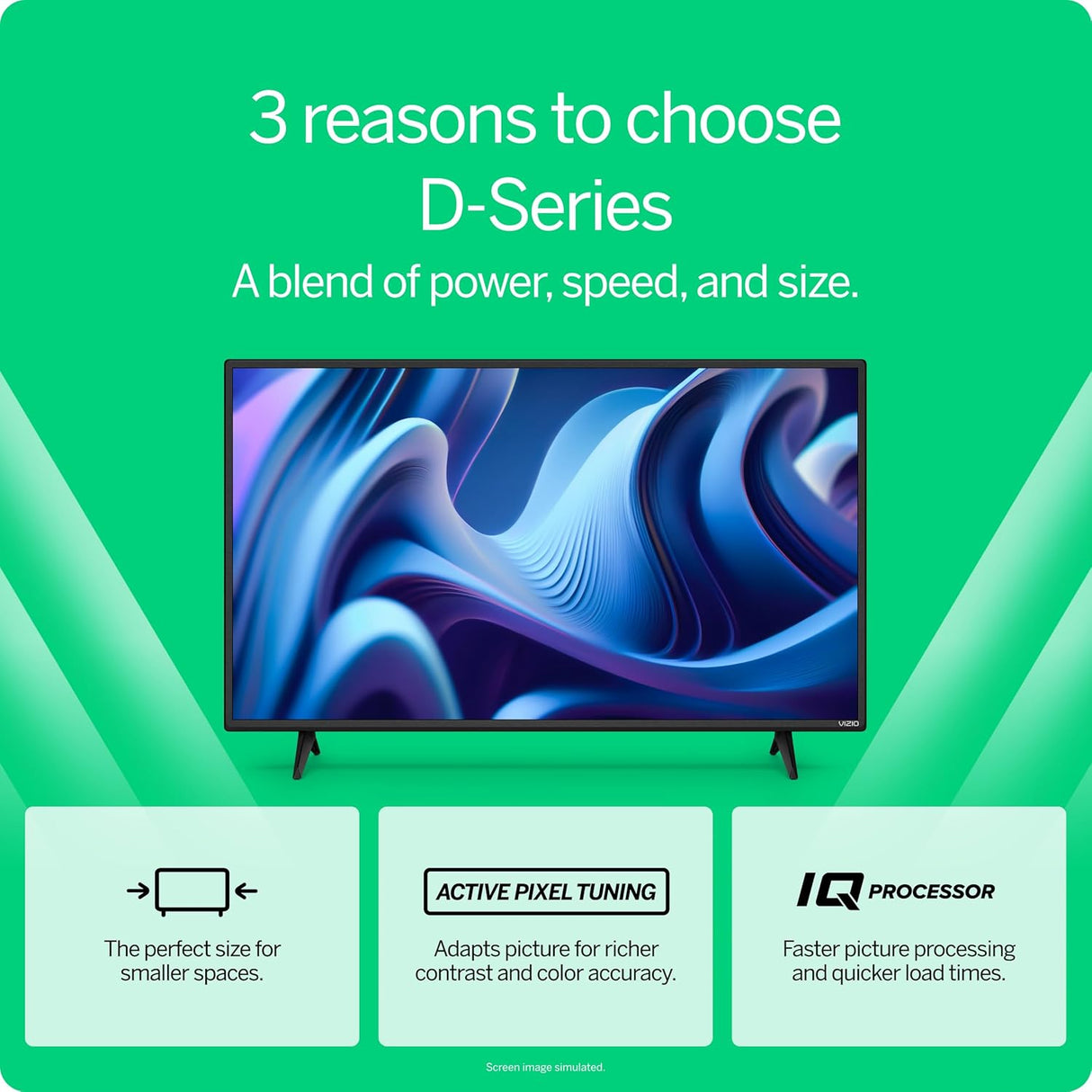 Televisor VIZIO 32 HD 720p Smart con AirPlay y Alexa, D32h-J