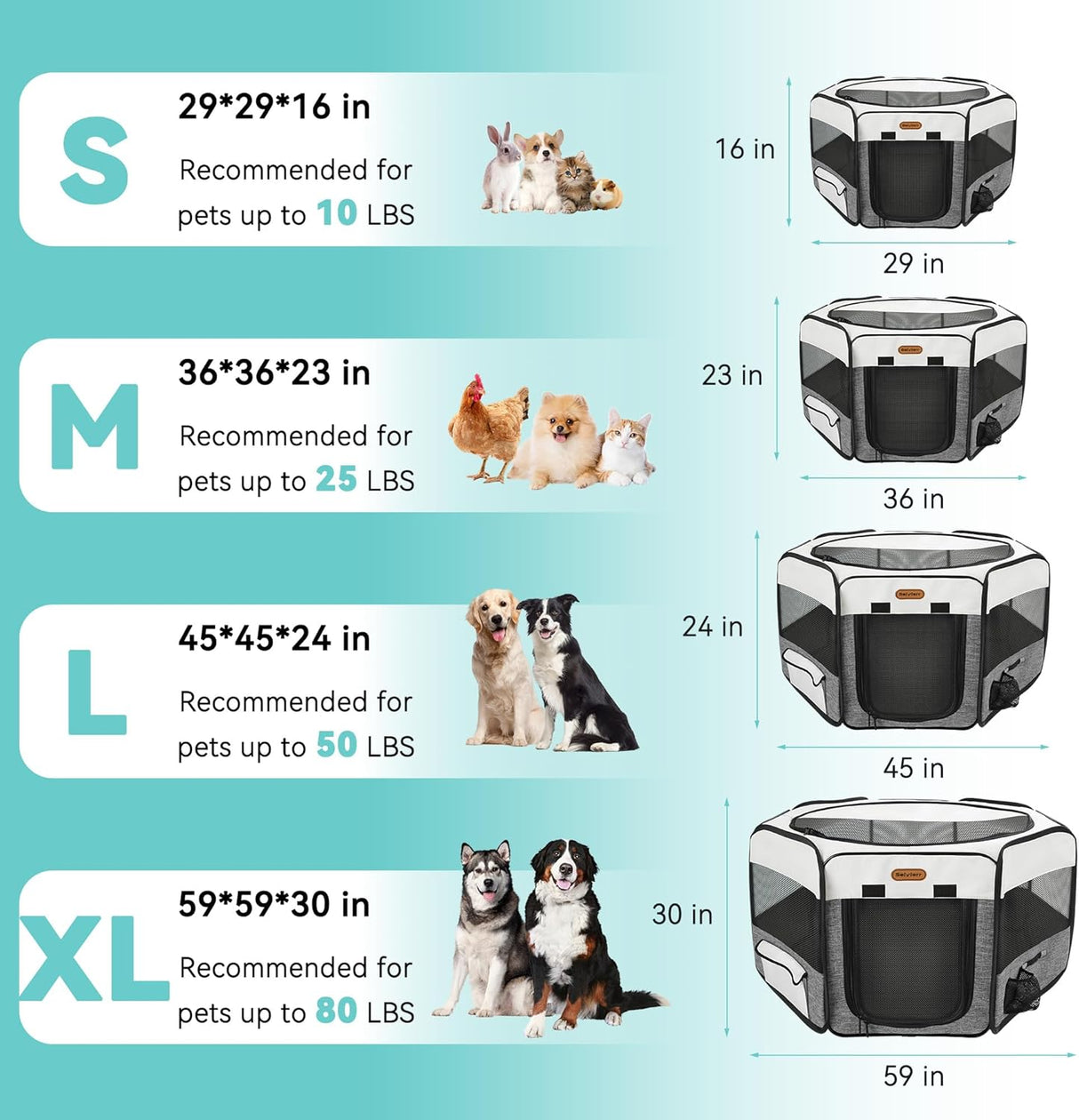 Parque para Mascotas, Portátil, Cubierta de Malla, Modelo X