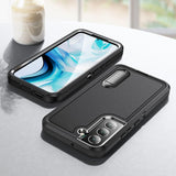 BaHaHoues Funda para Samsung Galaxy S22, Samsung S22 con soporte integrado, a prueba de golpes, polvo y caídas, funda protectora de grado militar para Galaxy S22 5G de 6.1 pulgadas (negro)